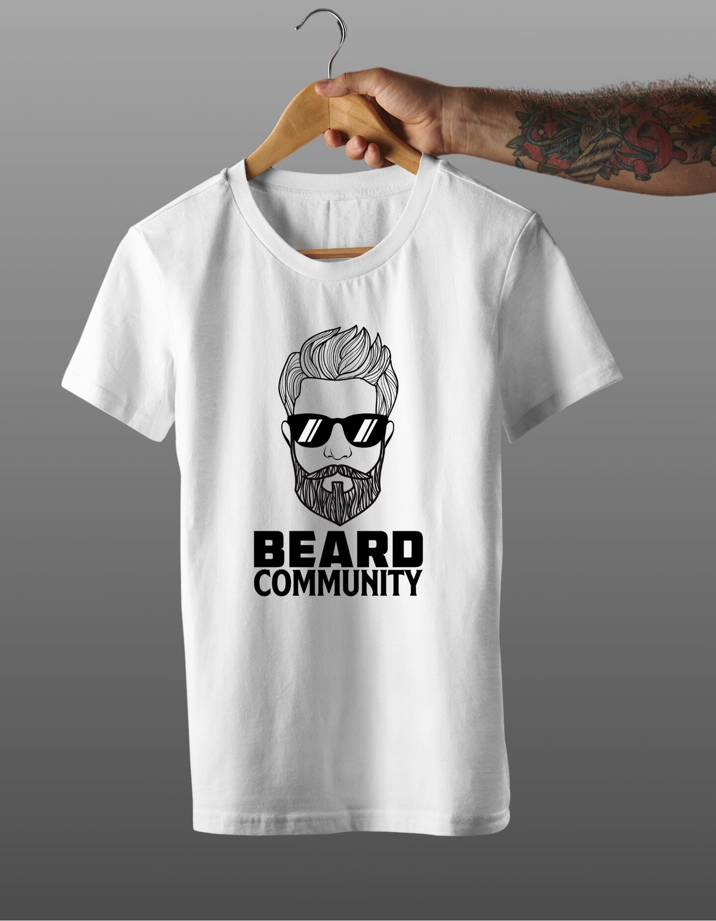 Trenfort Beardo Community Premium Cotton Printed Graphic Tshirt for Men