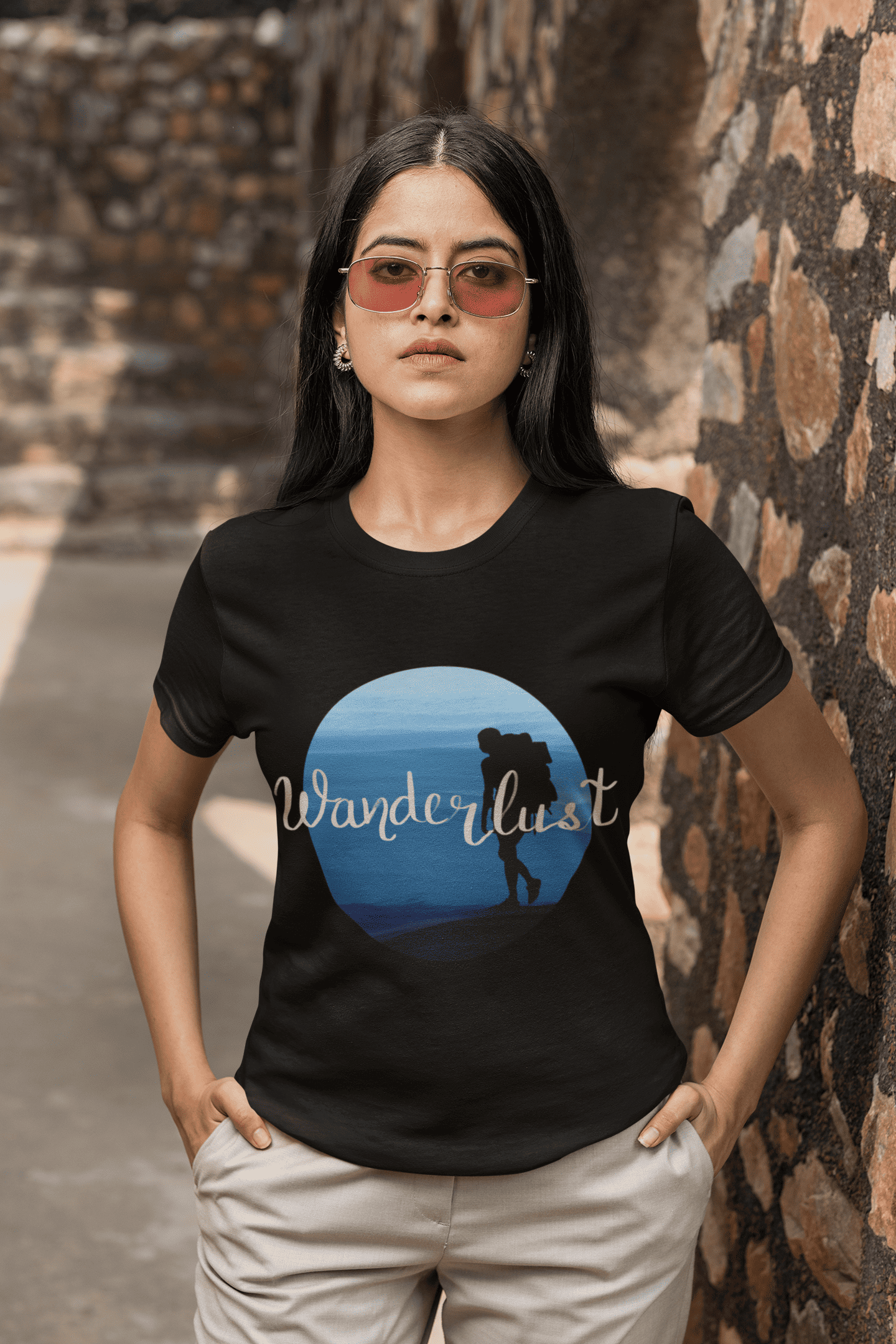 Trenfort Wanderlust Premium Cotton T-shirt for Women