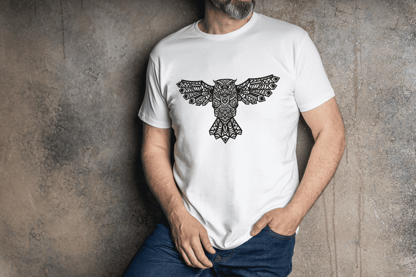 Trenfort Tribal Owl T-shirt for Men
