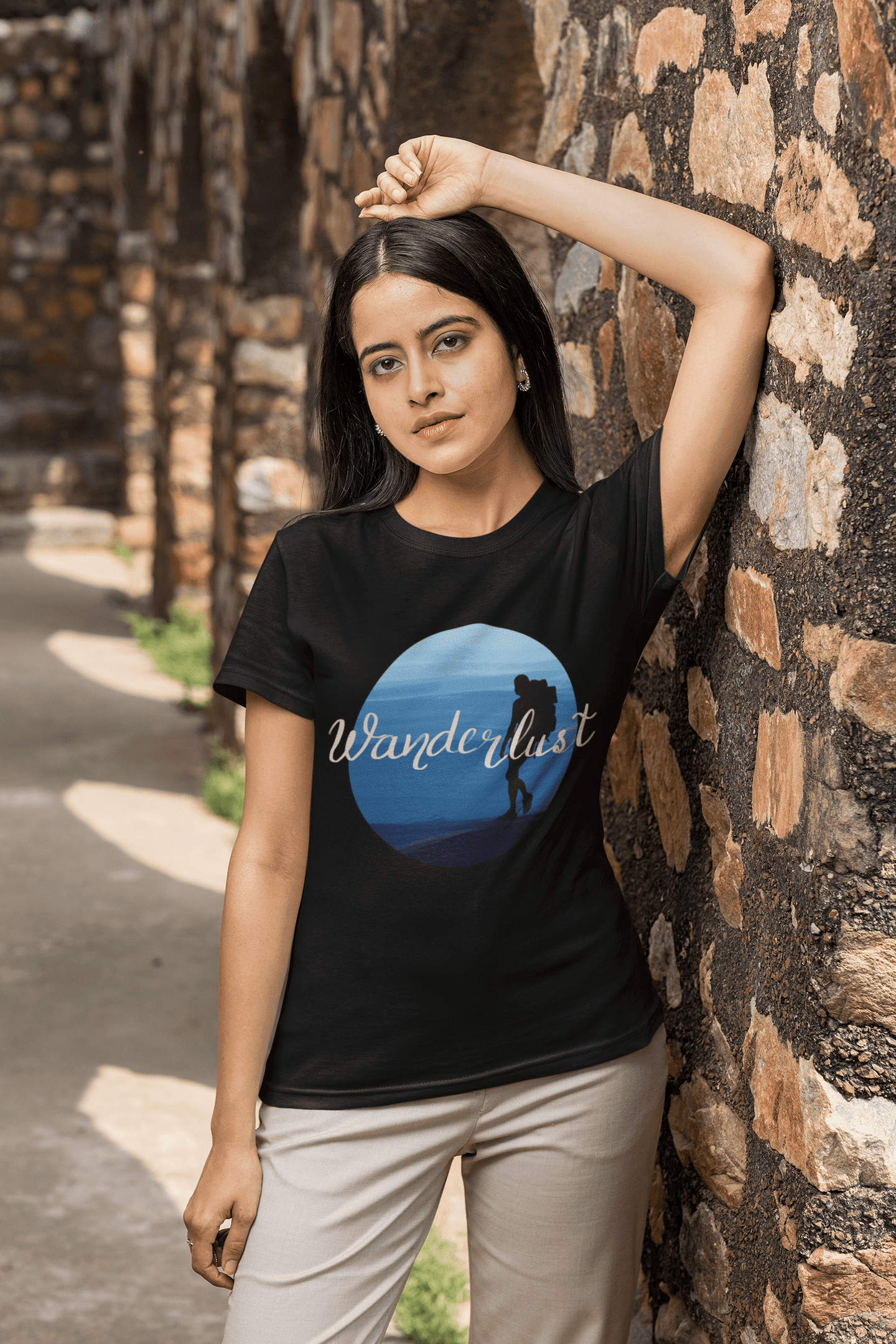 Trenfort Wanderlust Premium Cotton T-shirt for Women