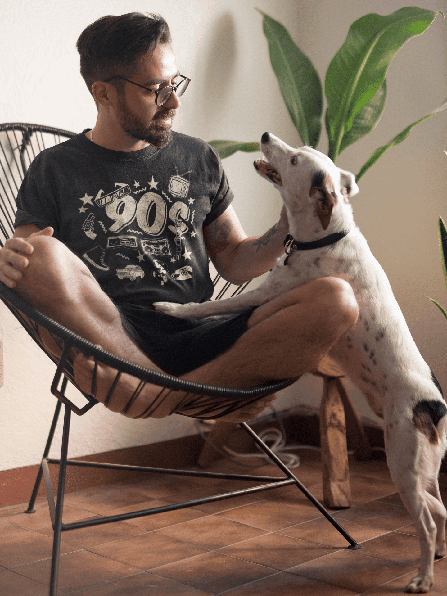 Trenfort Nostalgic 90s Premium Cotton Printed Graphic Tshirt for Men