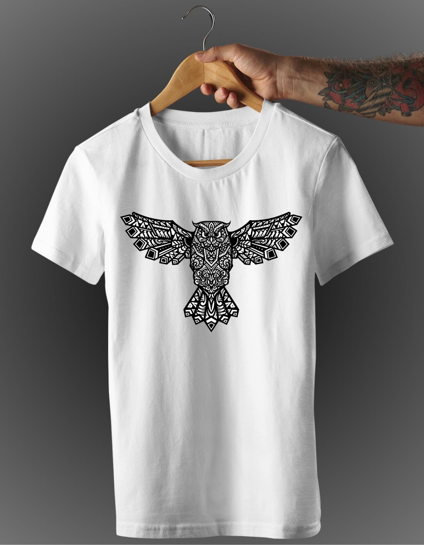 Trenfort Tribal Owl T-shirt for Men