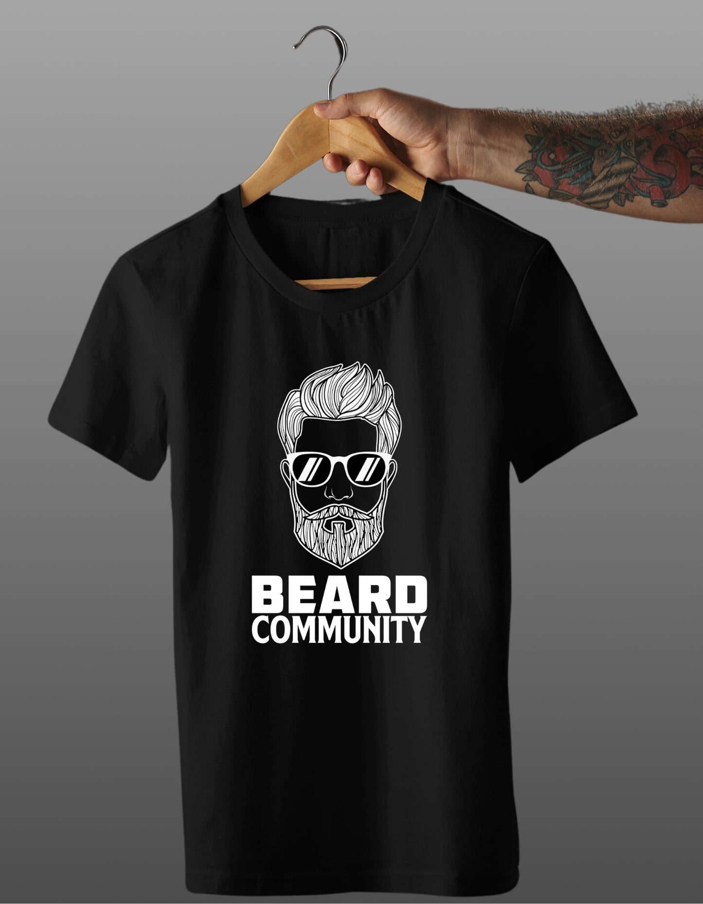 Trenfort Beardo Community Premium Cotton Printed Graphic Tshirt for Men