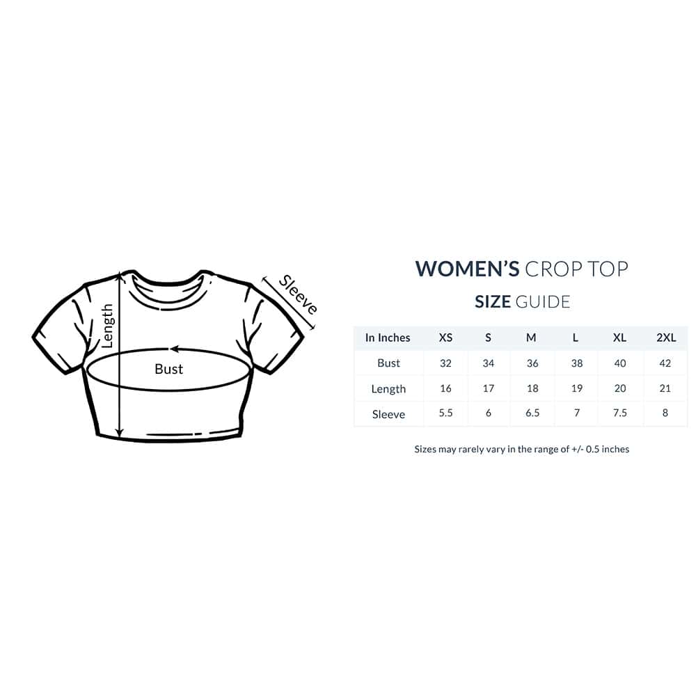 Trenfort Be you Crop Tshirt for Women