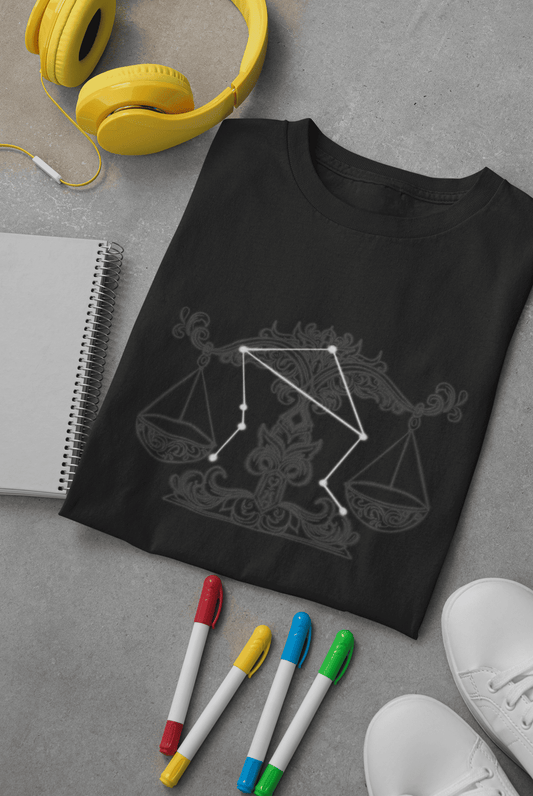 Libra T-shirt with their Constellation (Unisex)