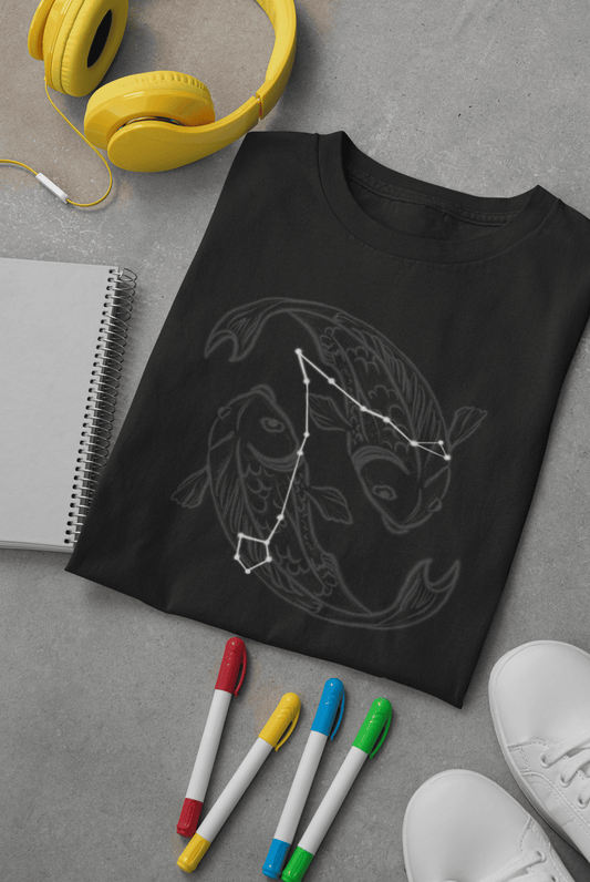 Pisces T-shirt with their Constellation (Unisex)