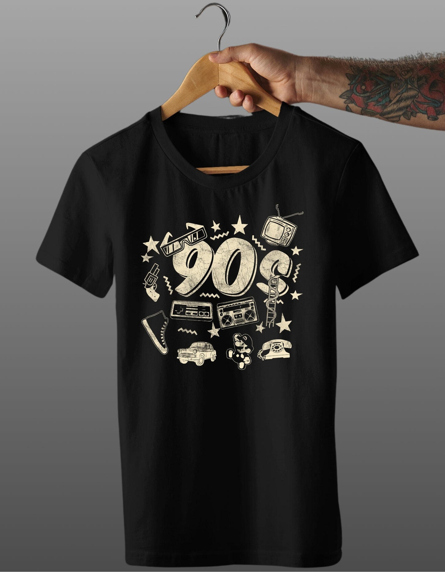 Trenfort Nostalgic 90s Premium Cotton Printed Graphic Tshirt for Men