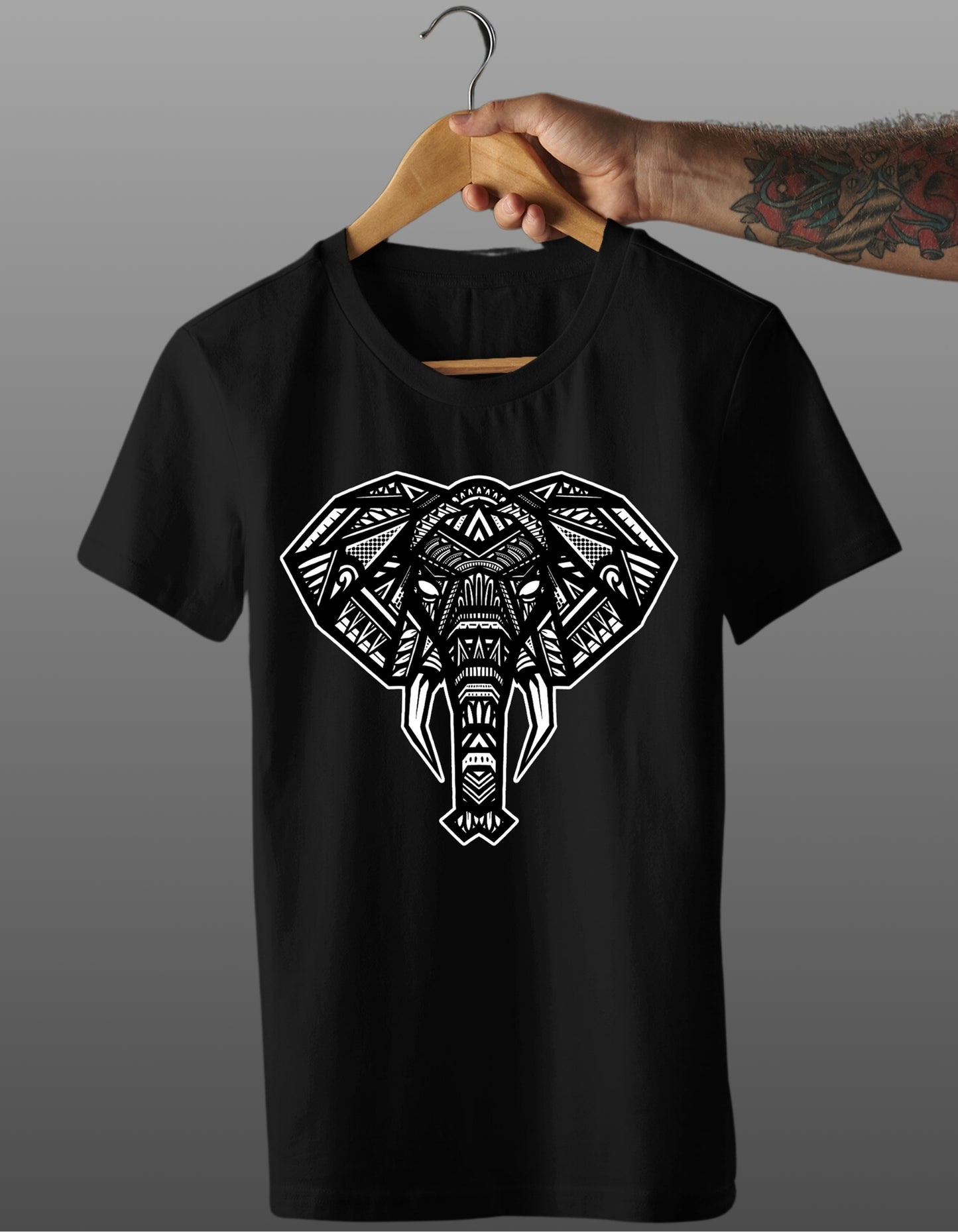 Trenfort Tribal Art Elephant Unisex T-shirt