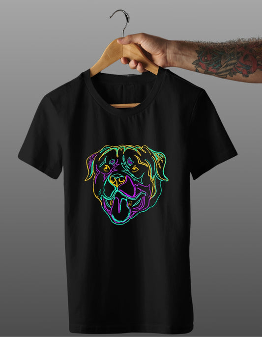 Trenfort Rottweiler Dog Face T-shirt (Unisex)