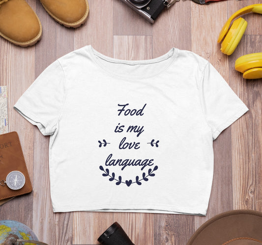 Trenfort Food Lover Crop tshirt for Women