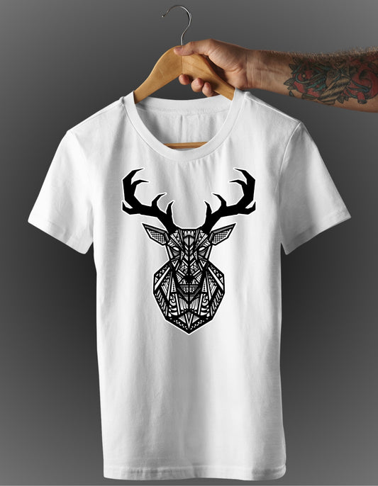 Trenfort Tribal Design Stag Unisex T-shirt